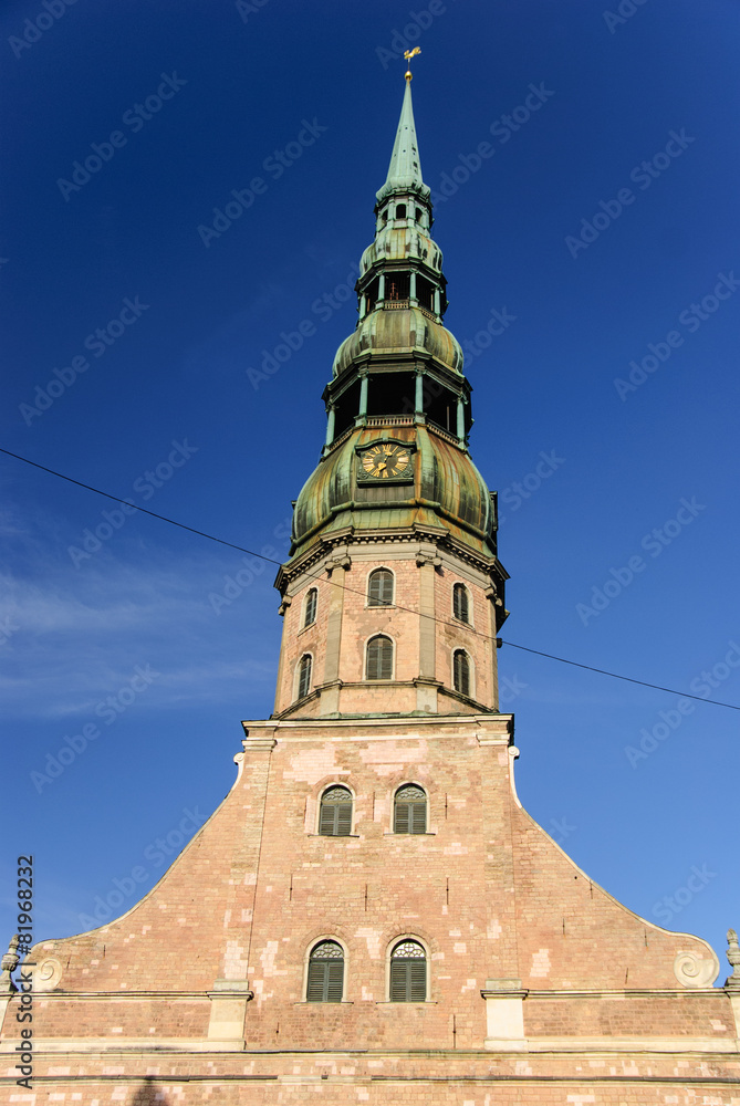 Fototapeta premium St. Peter's church, Riga, Latvia