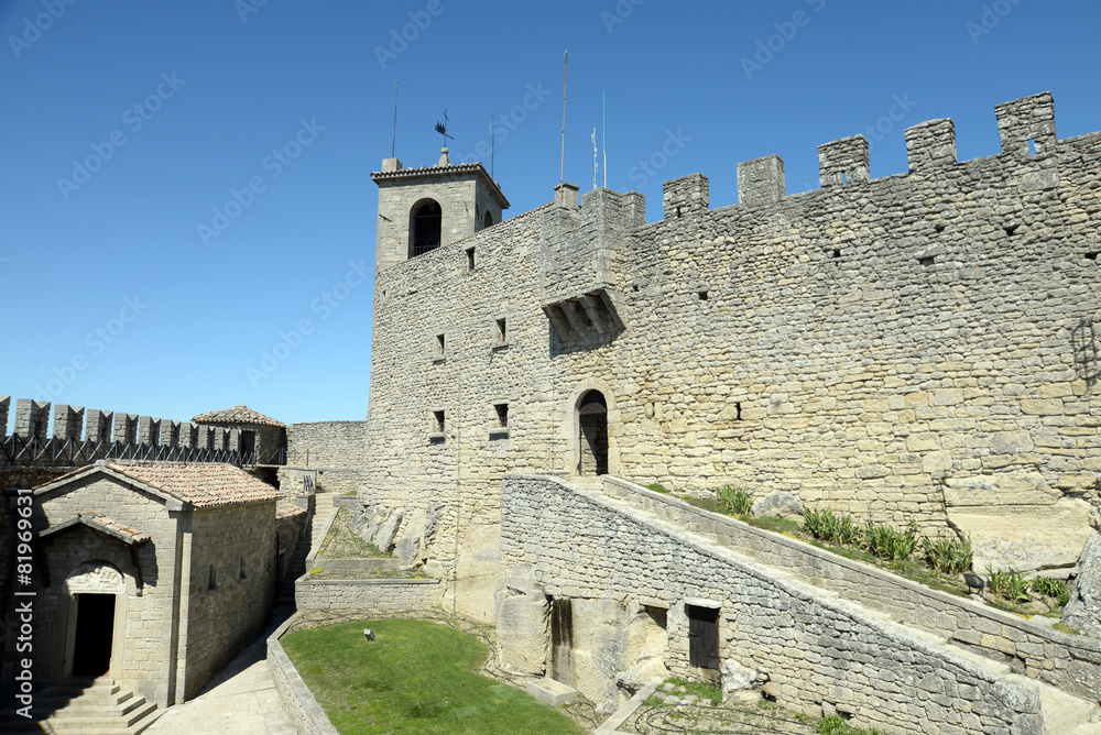 Fortress of Guaita in Republic of San-Marino, Italy.