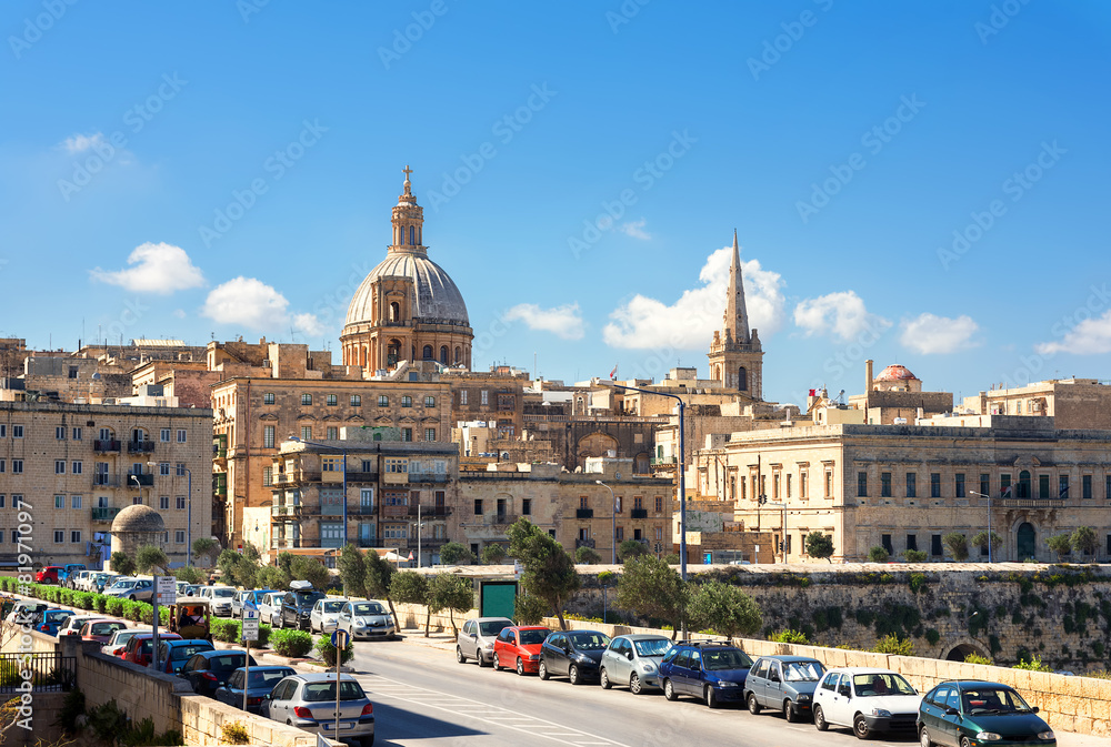 Cityscape of Valletta. Capital city of Malta. Europe