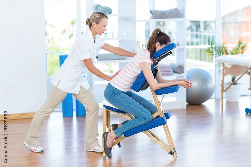 Fototapeta premium Woman having back massage