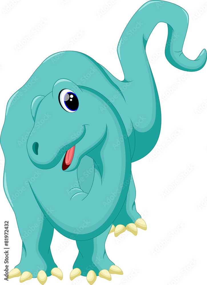 Fototapeta premium Cute brontosaurus cartoon