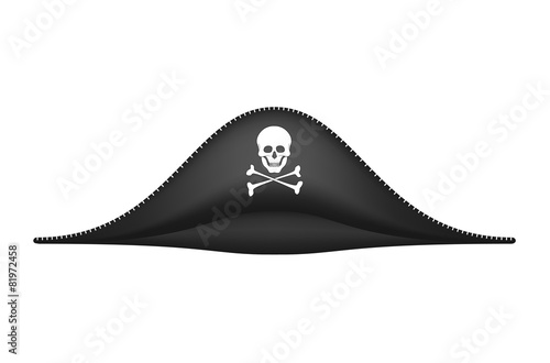 Pirate hat with skull symbol