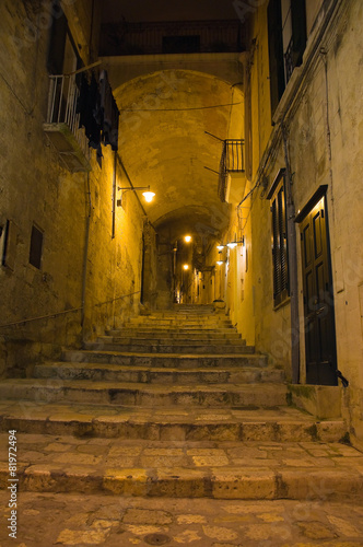 Alleyway. Sassi of Matera. Basilicata. Italy.