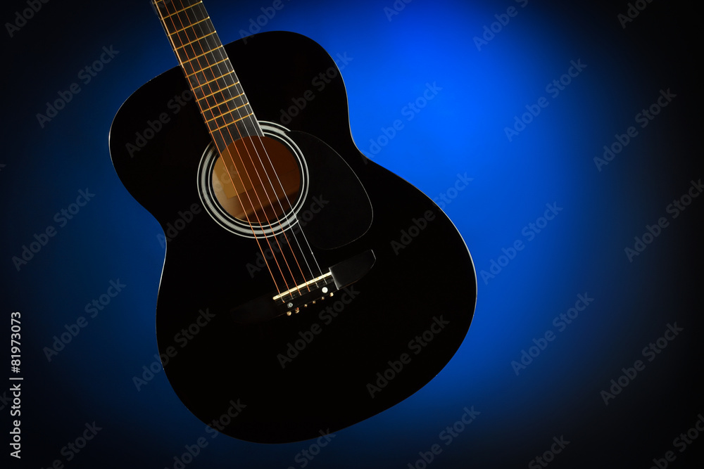 Naklejka premium Black guitar