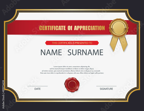 Vector certificate template.