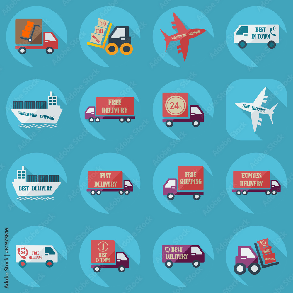 assembly icons of transport delivery set collection assembly icons of transport delivery set collection