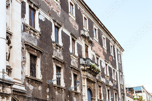 baroque style urban house in Catania city