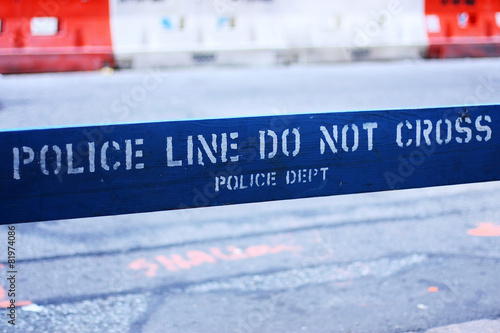 Police line do not cross, new york, blue, attention