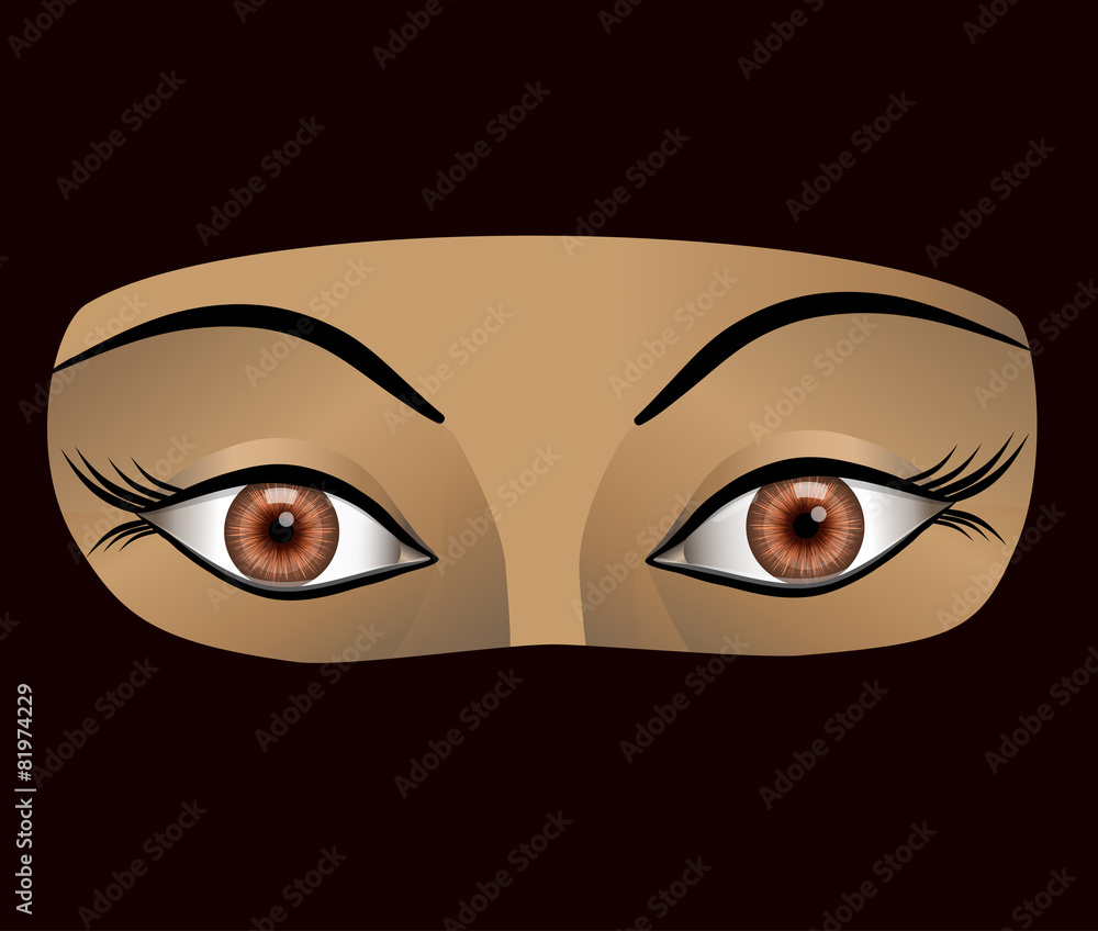 Vector illustration of arab woman
