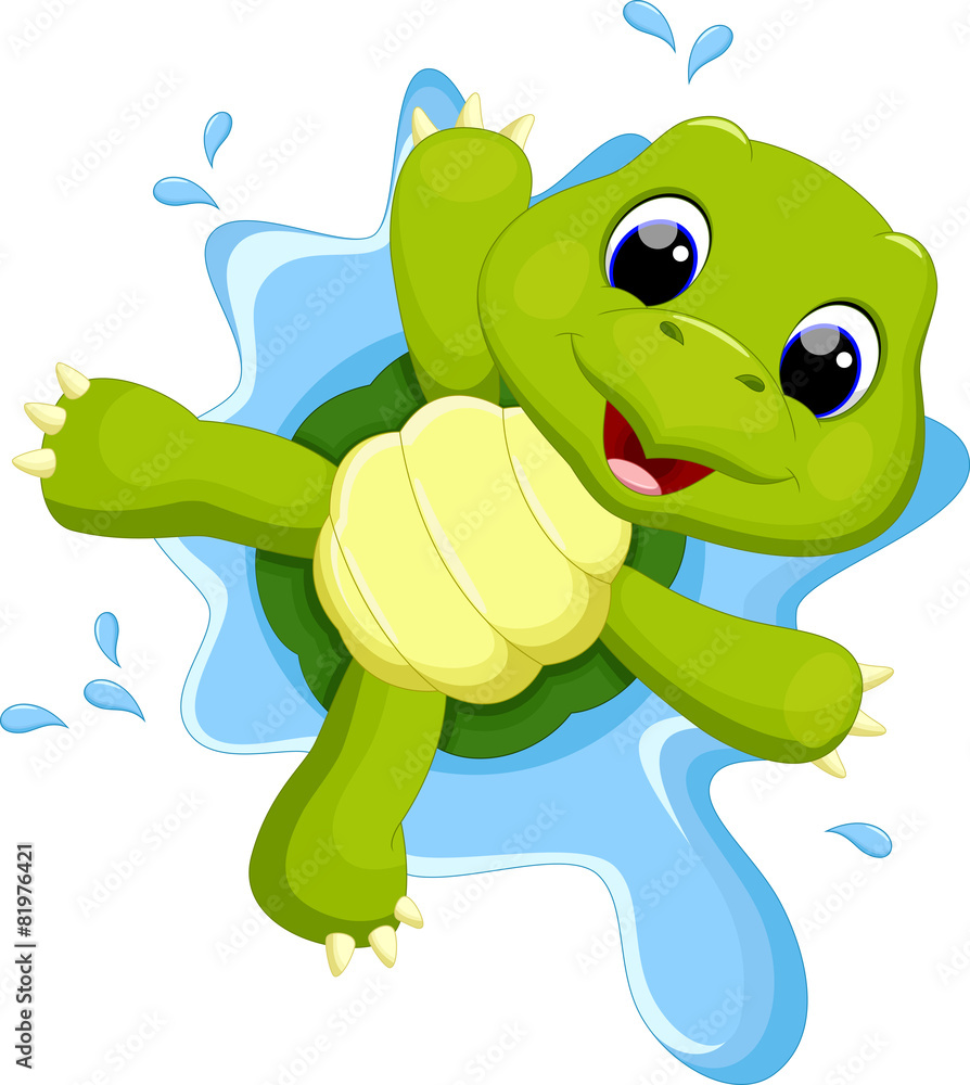 Obraz premium Cute turtle cartoon