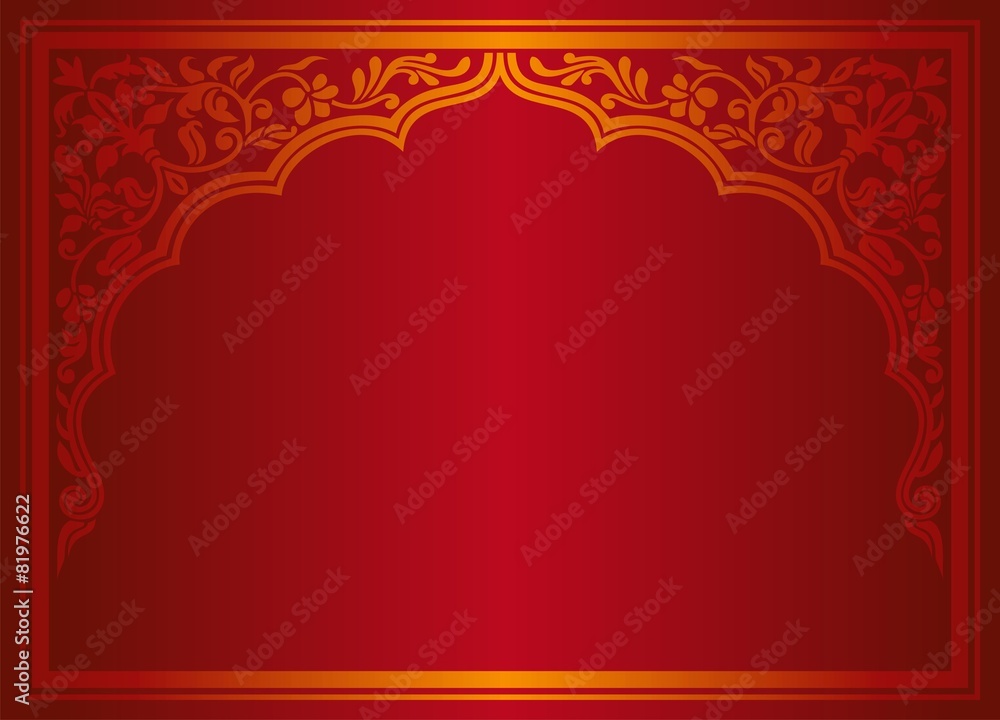 wedding card design, paisley floral pattern , India Stock Vector ...