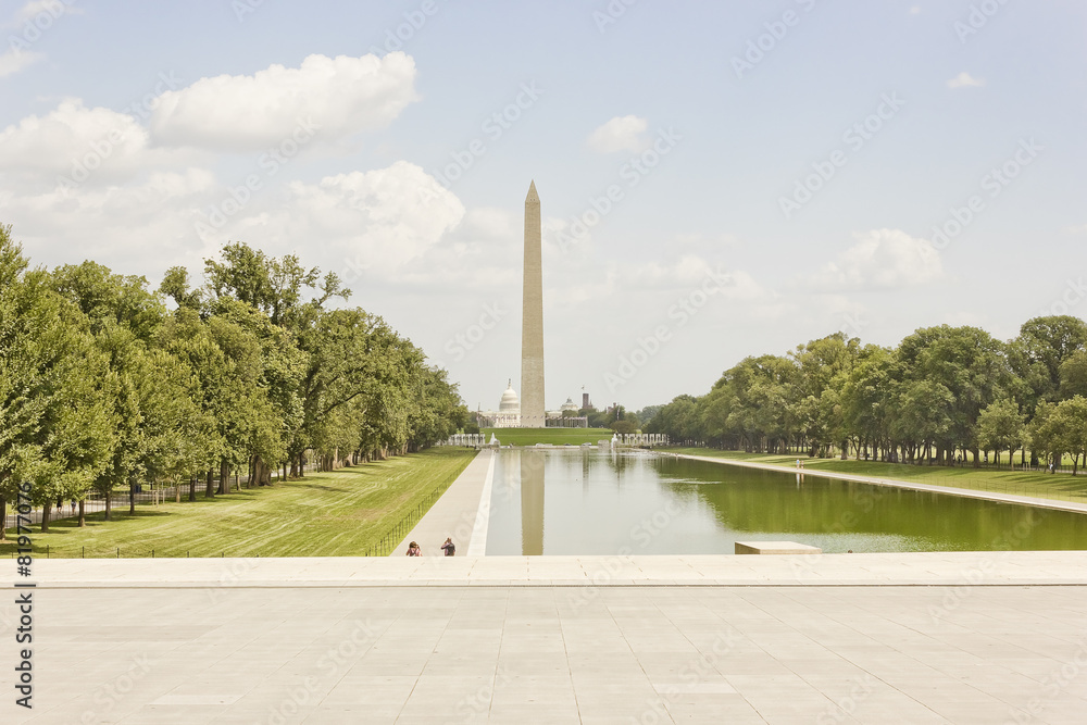 View of the Reflecting Pool & the Washington Monument