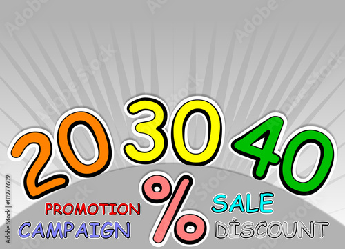 % 20, 30, 40 discount