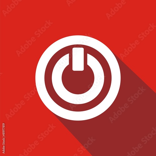 Icono on rojo sombra