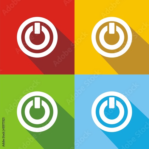 Iconos on colores sombra