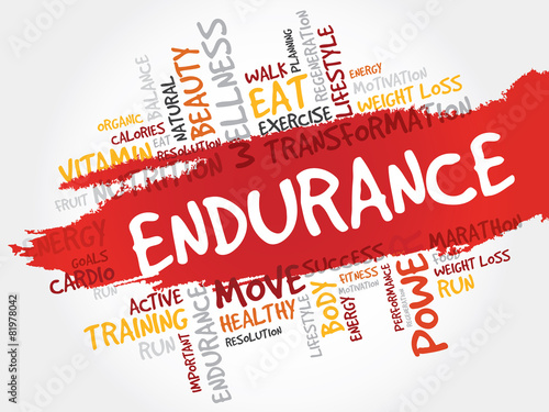 ENDURANCE word cloud, fitness, sport, health concept