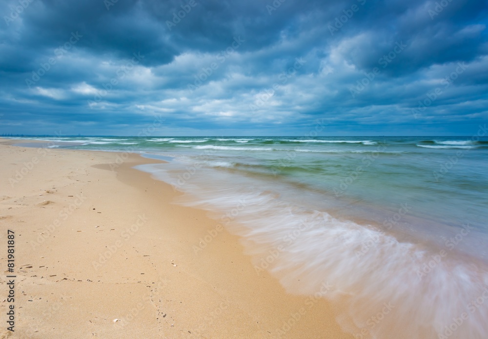 Beautiful view on Baltic sandy coast