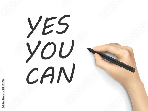 yes you can words written by hand