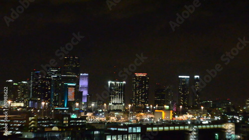 Wallpaper Mural Miami skyline at night Torontodigital.ca