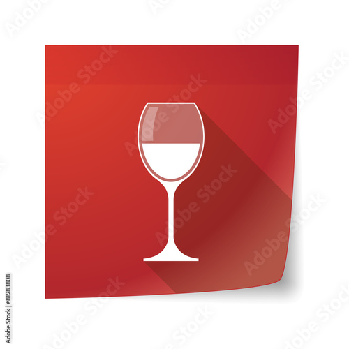 Sticky note icon with a cup of wine