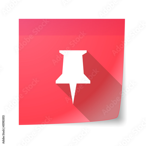 Sticky note icon with a push pin