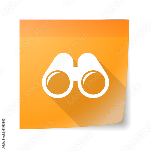 Sticky note icon with a binoculars