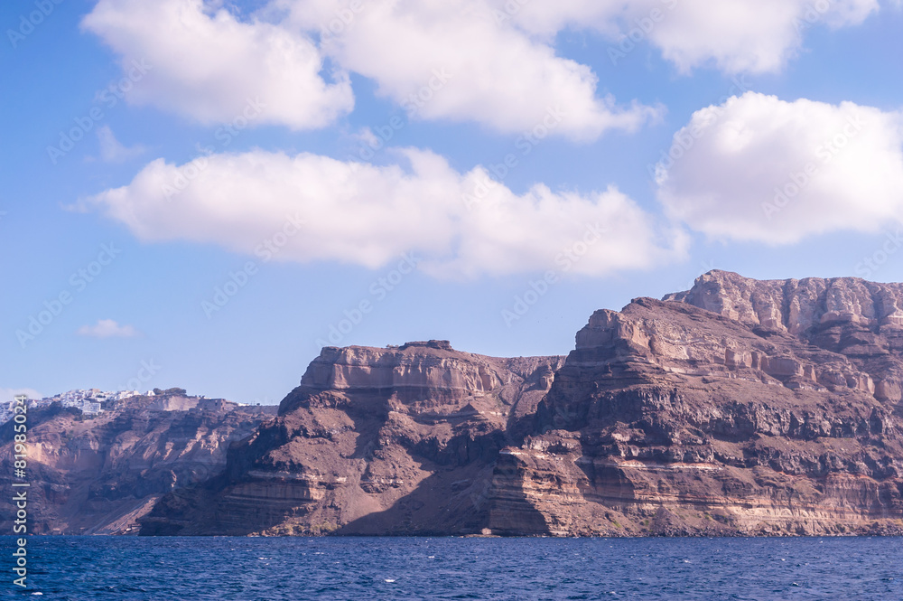 View on Santorini island in Greece