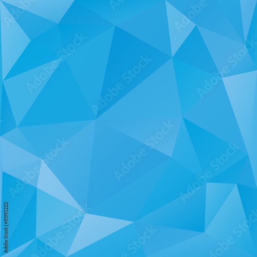 Abstract triangular vector background blue color