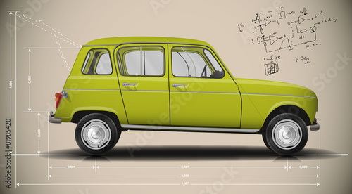 Voiture ancienne 4l-01