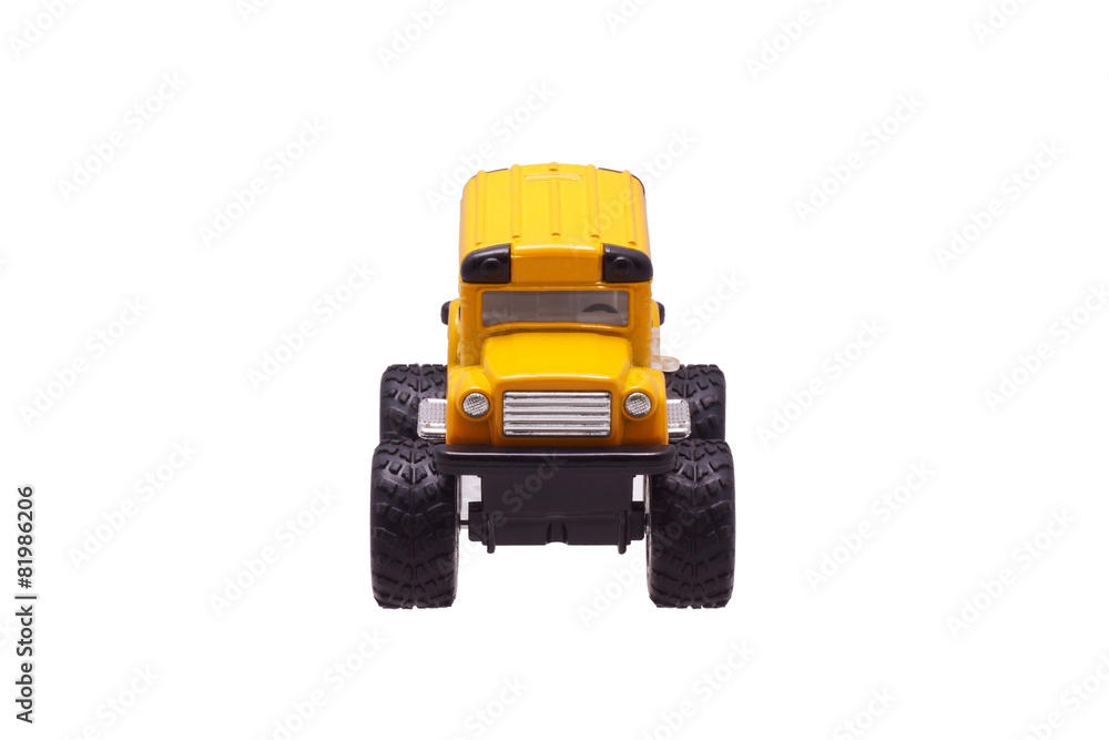 Yellow toy car. Yellow toy car.