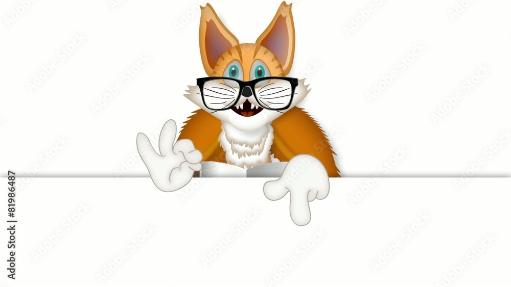Freddy Fox teacher pupil student learning collage cartoon Freddy Fox teacher pupil student learning collage cartoon