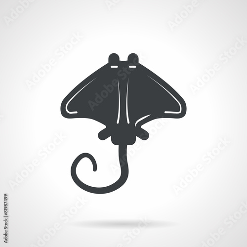 Cramp-fish black vector icon
