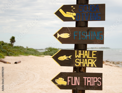 Signs to fun in Mexico