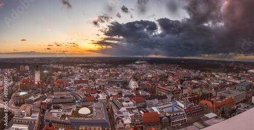 Sonnenuntergang über Leipzig