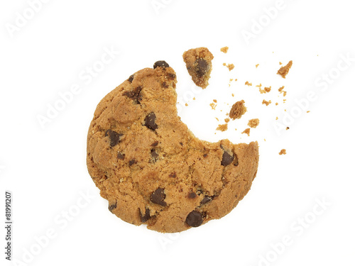Cookie explosion isolated on white background