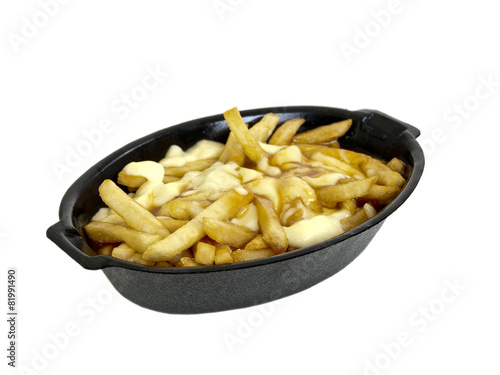 Super fathy fries with cheese in sauce (poutine)