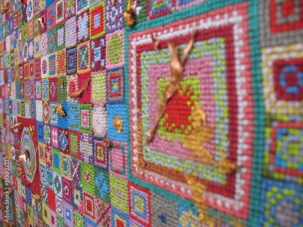 Fototapeta premium Вышивка крестом в стиле печворк