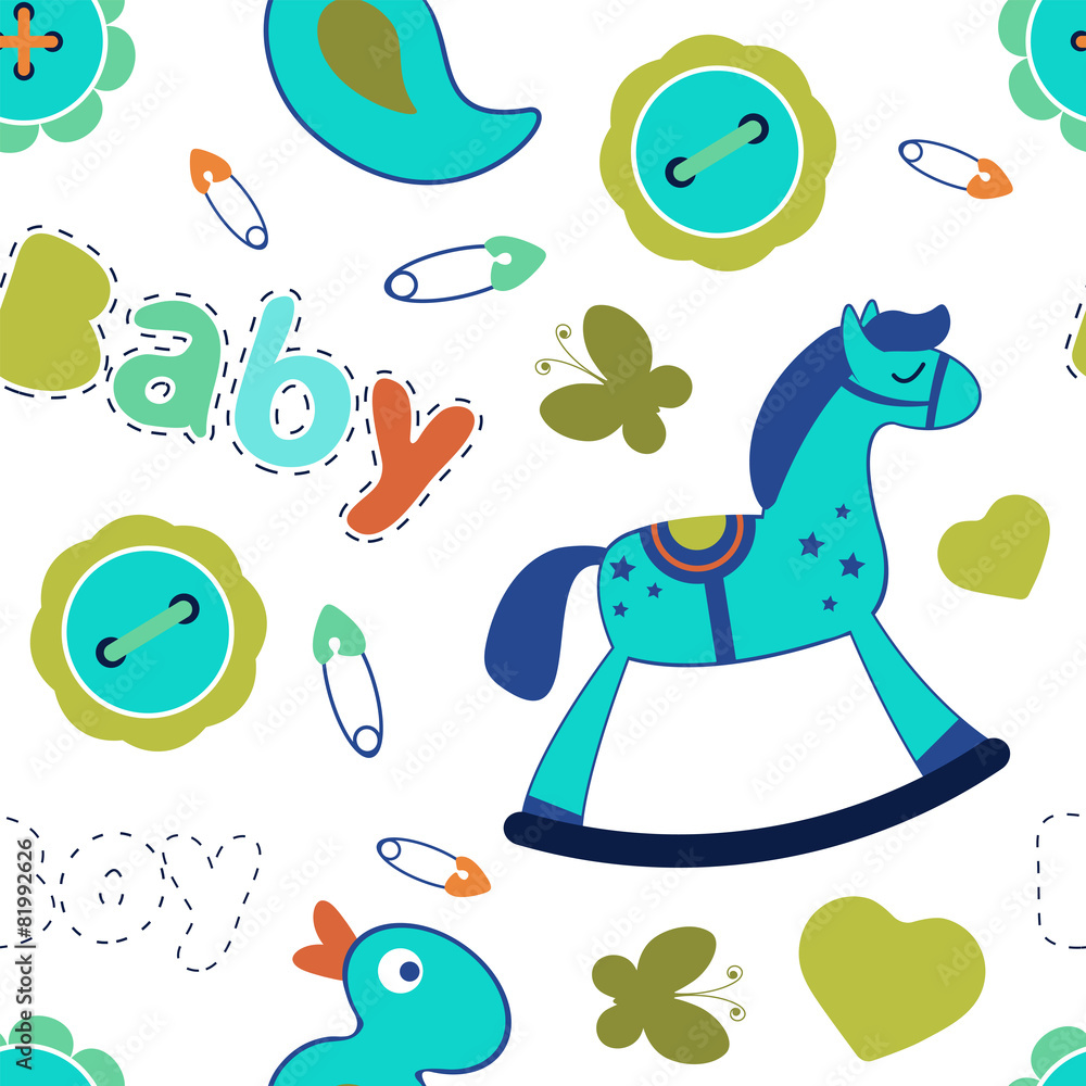 Colorful baby boy seamless pattern Colorful baby boy seamless pattern