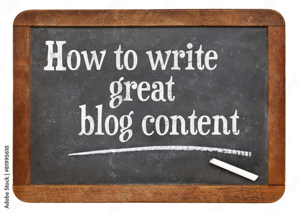 Obraz premium How to write great blog content