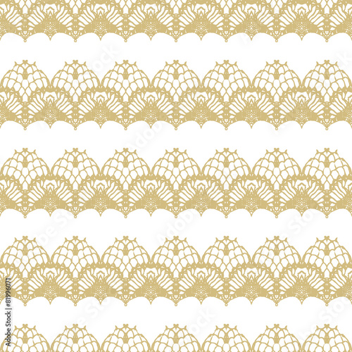White and gold lace seamless mesh pattern.