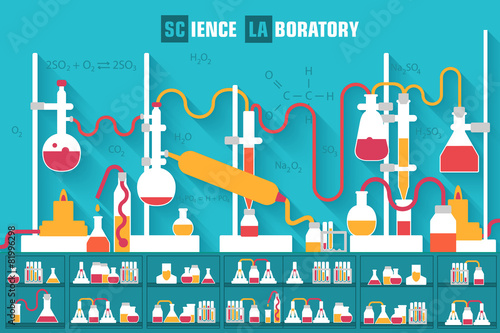 Retro experiments in a chemistry laboratory background