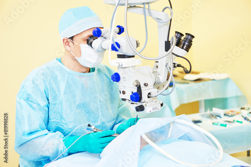 ophthalmology surgeon at work