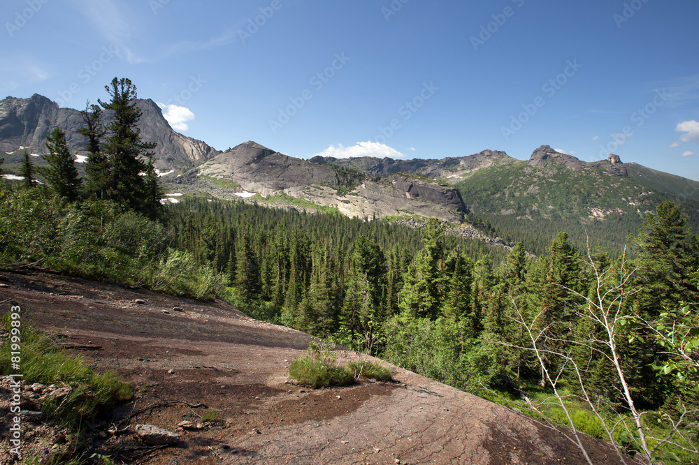 Fototapeta premium Turtle Mountain in the mountain Ergaki Western Sayan
