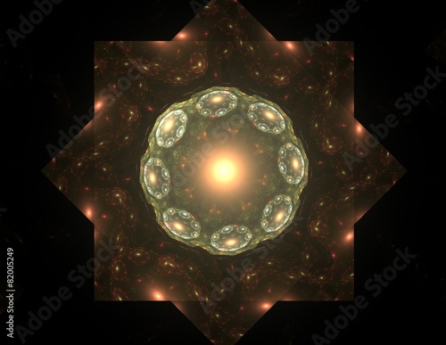 fractal radial pattern on the subject of science