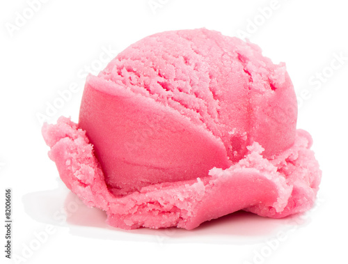 Tableau sur toile Scoop of strawberry ice cream