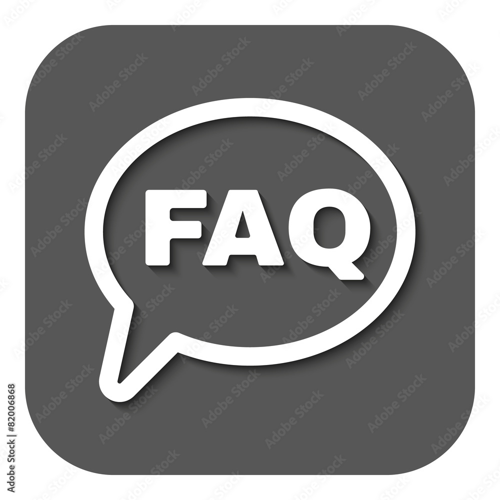 The faq speech bubble icon. Help symbol. Flat The faq speech bubble icon. Help symbol. Flat