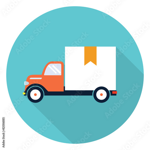 Vector delivery truck icon