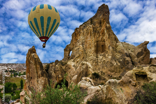 Hot air balloons show in Cappadocia, Turkey