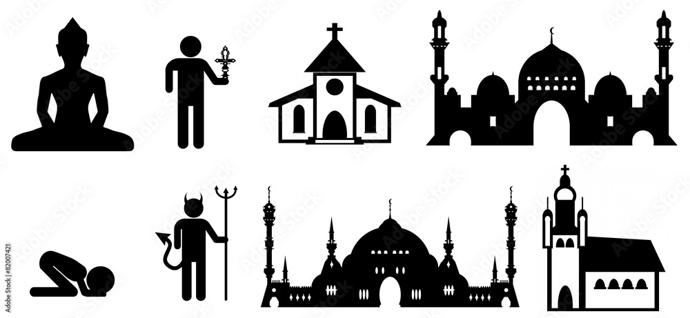 Religions et croyances en 8 icônes Religions et croyances en 8 icônes