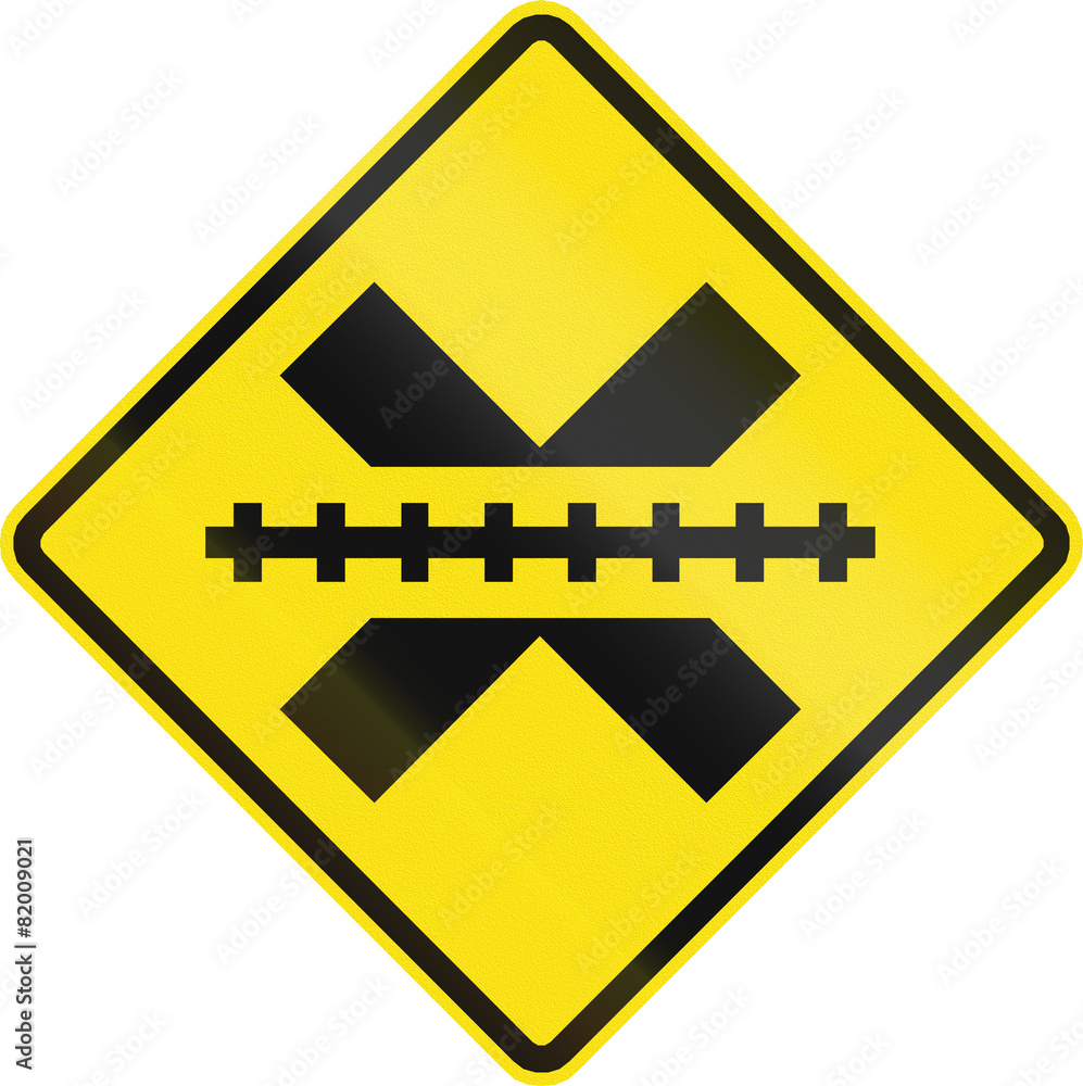 Warning Road Sign In Chile Railroad Crossing Without Gates Or Barriers Ahead Stock Illustration Adobe Stock Warning Road Sign In Chile Railroad Crossing Without Gates Or Barriers Ahead Stock Illustration Adobe Stock